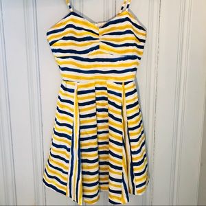 Blue and yellow striped summer dress by Jack